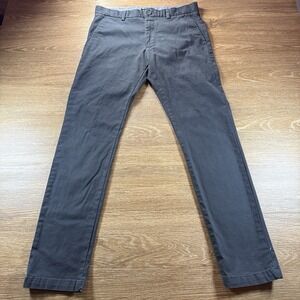 Banana Republic Fulton Skinny Chino Men's 32x34 Flint Gray Stretch Casual Pants